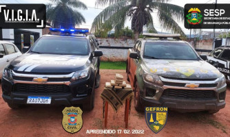 Polícia prende dois e retira tabletes de maconha de circulação na zona rural de Vila Bela da Santíssima Trindade
