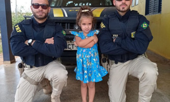 Polícia Rodoviária Federal inspira menina de 4 anos
