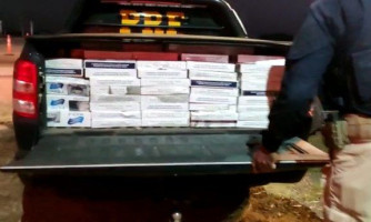 PRF em Mato Grosso apreende veículo transportando 10.920 maços de cigarros contrabandeados