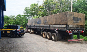 PRF localiza carreta com adulteração de sinais identificadores em Cáceres-MT