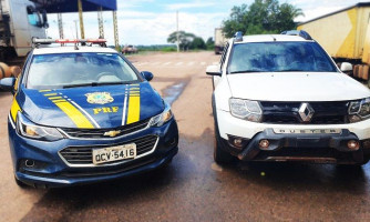 PRF recupera veículo roubado que foi abandonado no pátio da UNEMAT em Pontes e Lacerda
