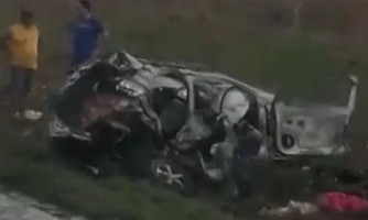 Quatro adultos e uma criança morrem em acidente entre carreta e carro na BR-163 em MT
