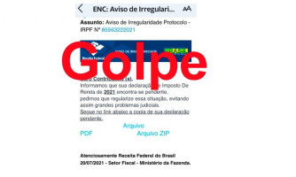 Receita Federal faz alerta de novo golpe sobre restituição de imposto
