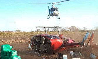Sargento do RJ que pilotava helicóptero com 280 quilos de drogas é preso em MT