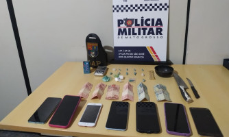 Seis pessoas são presas e dois adolescentes apreendidos por formação de quadrilha e tráfico em São José dos Quatro Marcos