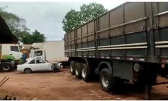 Semirreboque roubado em Campo Verde é localizado pela Polícia Civil em pátio de empresa em Cuiabá