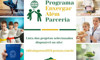 Sete projetos receberão o apoio da Apoena