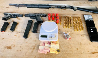 Suspeitos de integrar facção criminosa são presos com armas e munições em Mirassol D’Oeste