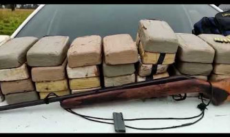 Droga avaliada em mais de R$ 900 mil é apreendida na fronteira durante operação entre GEFRON, BOPE e POLÍCIA FEDERAL