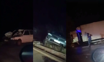 Animal na pista provoca acidente com cinco veículos em Cáceres