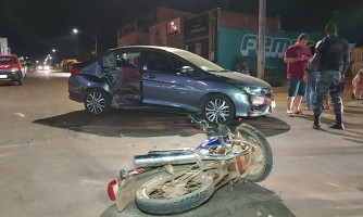 Motociclista tenta fugir da Polícia e acaba sofrendo grave acidente