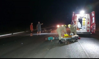 Motociclista fica ferido após acidente na Br 174