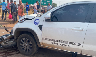 Acidente na br-174: colisão na rotatória de acesso à Marechal Rondon deixa dois feridos graves