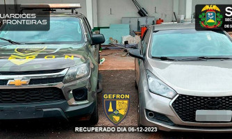 Gefron: Veículo roubado em Cuiabá é interceptado em Porto Esperidião