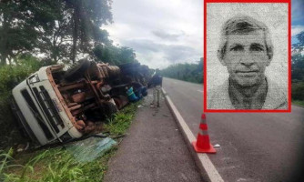 Caminhoneiro morre em acidente próximo ao Caramujo em Cáceres