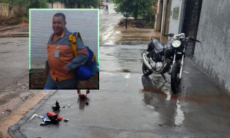 Motociclista que caiu durante chuva: trabalhador luta pela vida em Cáceres