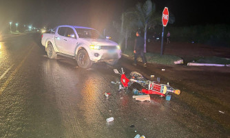 Acidente: caminhonete bate em ciclista na BR 174B em Pontes e Lacerda