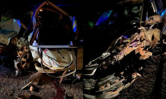 Colisão frontal: motorista morre após acidente em Curvelândia
