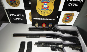 Fuzil e duas espingardas são apreendidas pela policia civil em Vila Bela