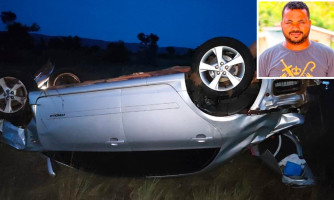 Homem morre após perder o controle na curva e capotar Corolla