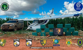 Operação apreende cerca de 500 kg de cocaína após queda de avião em MT