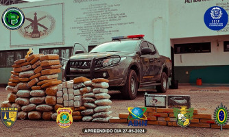 Gefron surpreende traficantes em fuga na mata: apreensão de mais de 80kg de Drogas