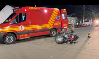 Semana inicia com acidente de trânsito entre moto e carro em Pontes e Lacerda