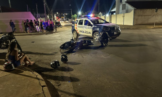Após racha acidente entre 3 motos é registrado no bairro São José