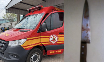 “O negócio tá complicado.” Após briga de casal, mulher agride homem com faca