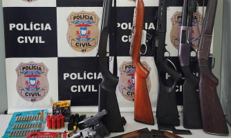 Polícia Civil apreende nove armas de fogo e munições durante investigação sobre duplo homicídio