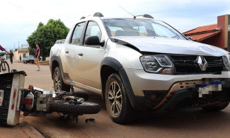 Acidente de trânsito deixa motociclista gravemente ferido em Pontes e Lacerda