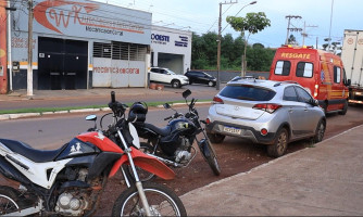 Acidente entre duas motos e um carro mobiliza equipes em Pontes e Lacerda