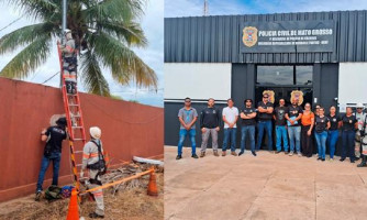 Dona de loja e policial são presos por furtar energia em Cáceres