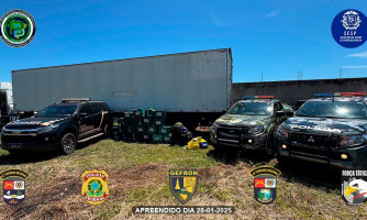 Operação da Polícia com apoio de cães farejadores apreende 757 fardos de drogas