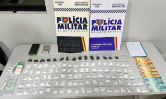 Força Tática prende membro de facção com 111 porções de drogas em Sapezal
