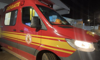 Acidente entre moto e bicicleta na Avenida Bahia mobiliza Corpo de Bombeiros