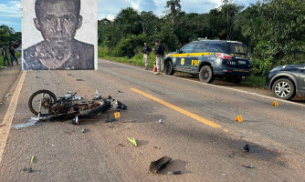 Homem morre após acidente entre moto e carreta na Br-174 entre Pontes e Lacerda a Conquista D´ Oeste