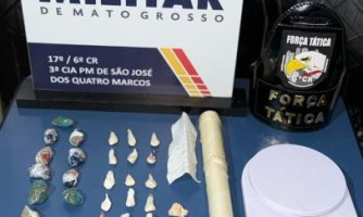 Operação da polícia apreende maconha e cocaína em São José dos Quatro Marcos
