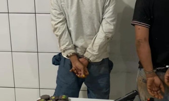 Policia prende duas pessoas com arma de fogo, dinheiro e munições em Porto Esperedião