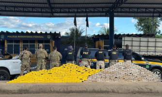 PRF apreende meia tonelada de cocaína que saíram de Pontes e Lacerda na Bahia