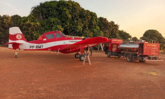 Corpo de Bombeiros intensifica combate a incêndios florestais com uso de aeronaves em Vila Bela