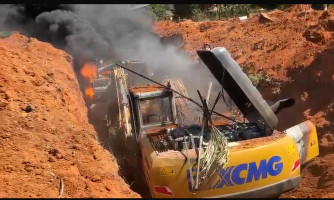 Ibama destrói três máquinas em nova operação na zona rural de Pontes e Lacerda