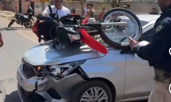 Motociclista fica ferido em colisão na BR-174B em Pontes e Lacerda
