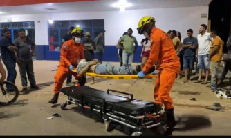 Duas pessoas ficam feridas apos acidente no centro de Pontes e Lacerda