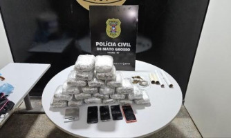 Polícia Civil desarticula célula de facção e apreende 15 quilos de drogas que seriam distribuídas em Cáceres