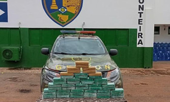 Gefron apreende 48 tabletes de pasta base avaliados em R$ 864 mil em Porto Esperidião