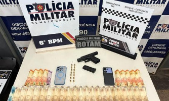 Homem é preso com pistola durante confusão em conveniência de posto de combustíveis em Cáceres