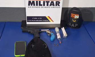 Jovens são presos por ostentação de armas e apologia ao crime nas redes sociais em Mirassol D’Oeste