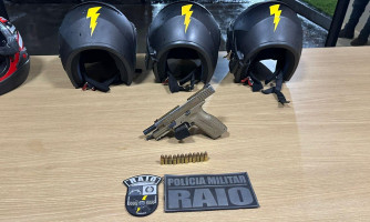 Motociclista é preso com pistola  durante abordagem do RAIO em Pontes e Lacerda