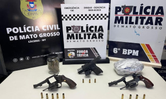 Forças de segurança detém três faccionados após tentativa de homicídio em Cáceres